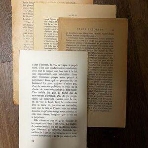 Vintage French Language Book Page Bundle Of 20